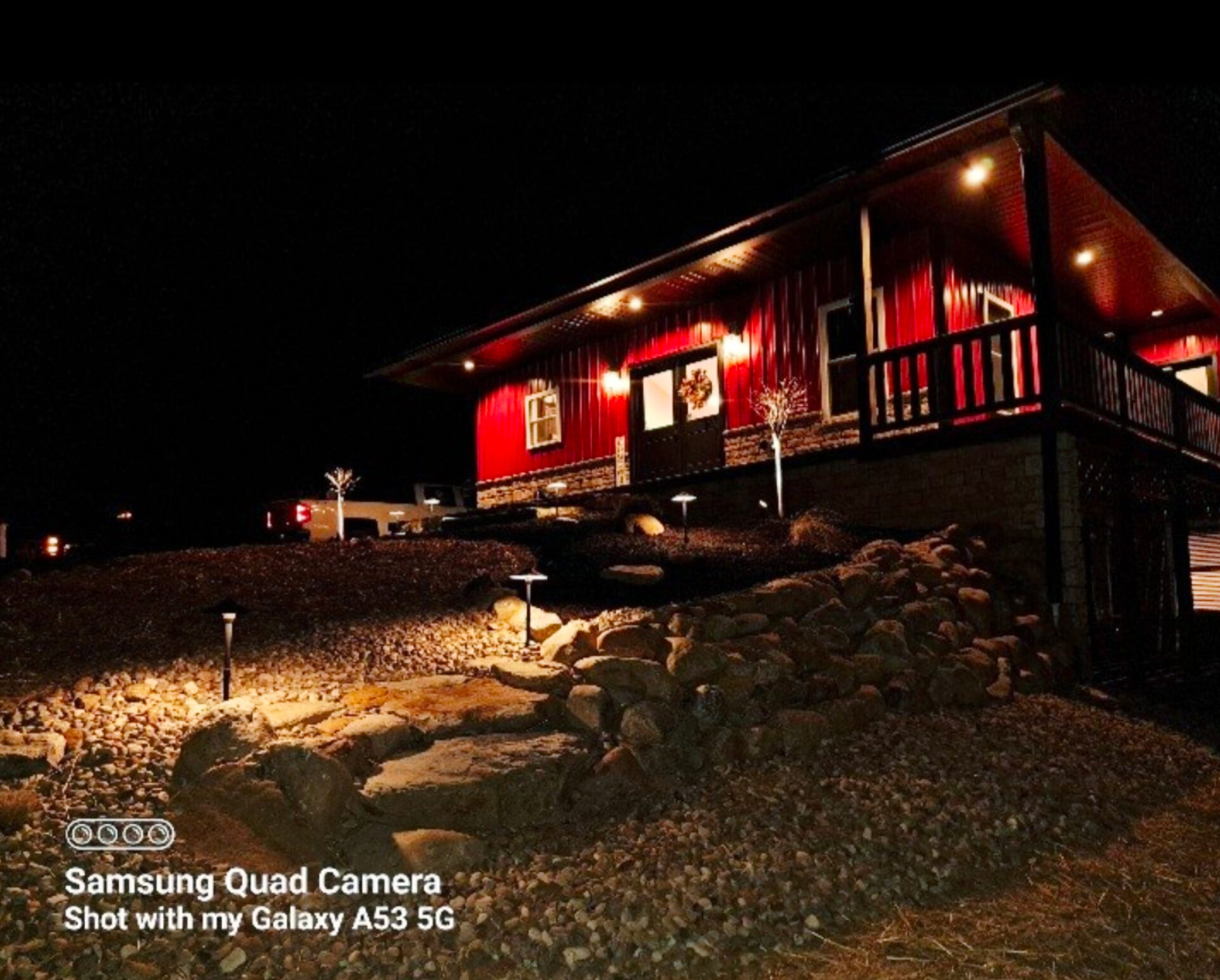 Boulder cropped tiers with landscape lighting 1 - lighting